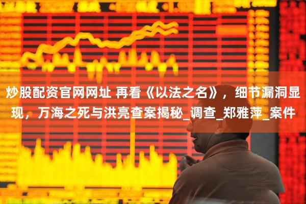 炒股配资官网网址 再看《以法之名》，细节漏洞显现，万海之死与洪亮查案揭秘_调查_郑雅萍_案件